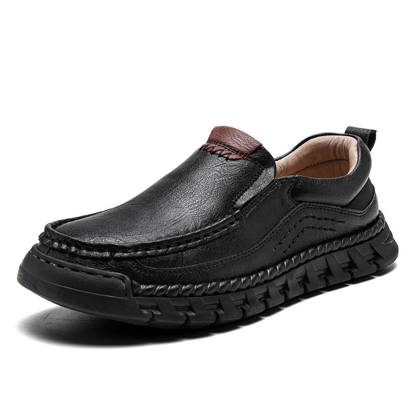 Mitchell Shoes Men's Casual Leather Split Flat Loafers