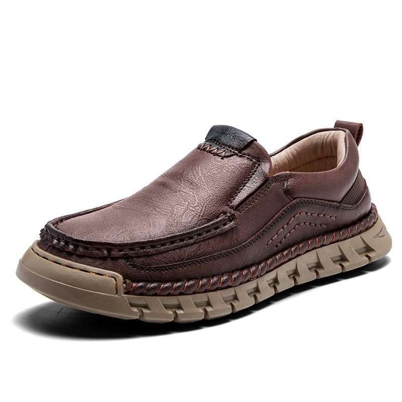 Mitchell Shoes Men's Casual Leather Split Flat Loafers