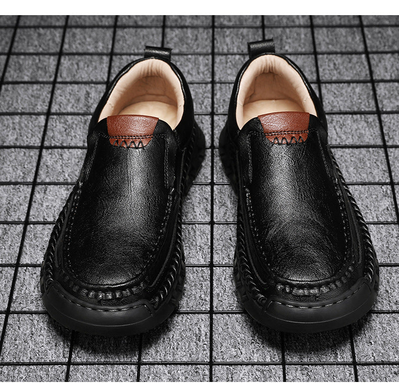 Mitchell Shoes Men's Casual Leather Split Flat Loafers