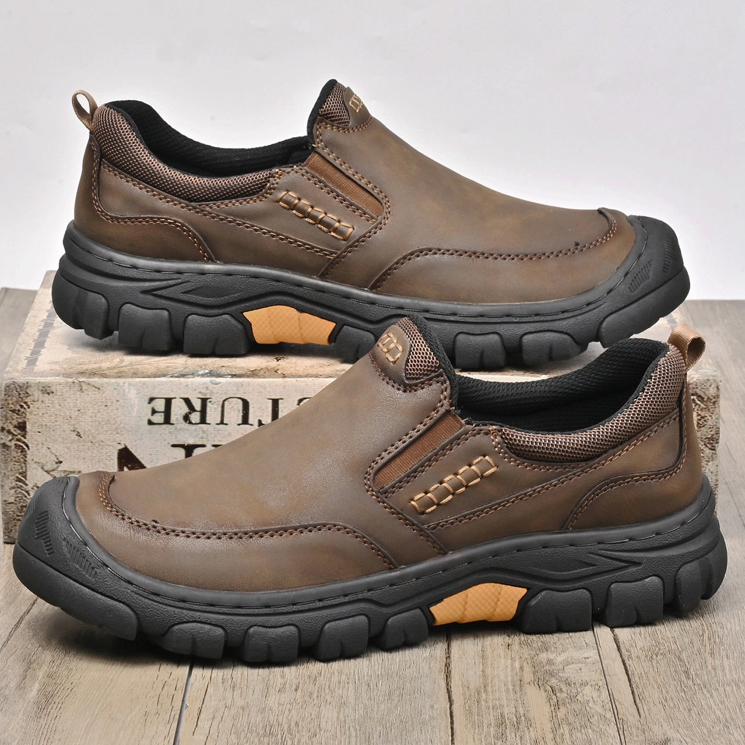 Mitchell Shoes Men's Leather Wearable Hiking Casual Shoes