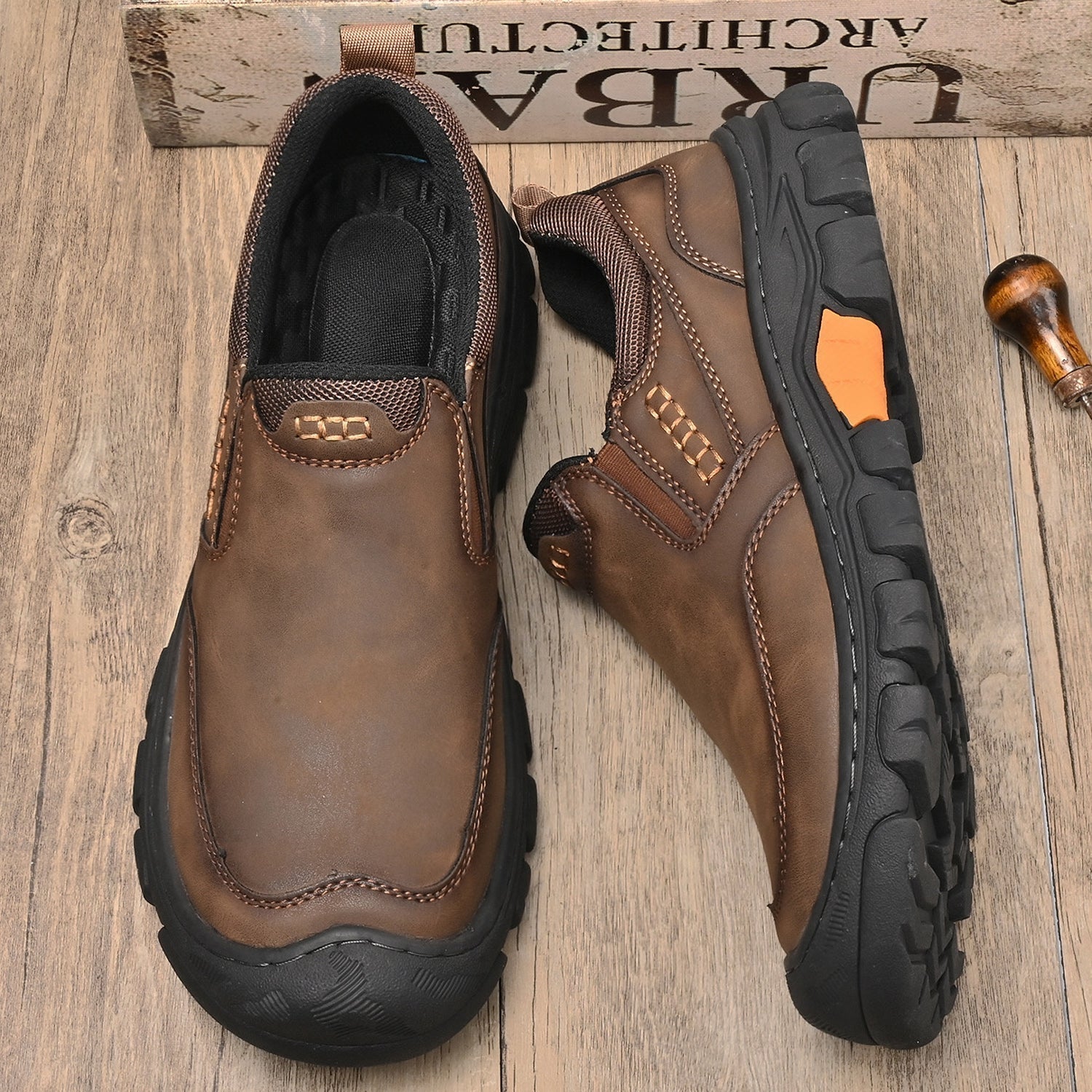 Mitchell Shoes Men's Leather Wearable Hiking Casual Shoes